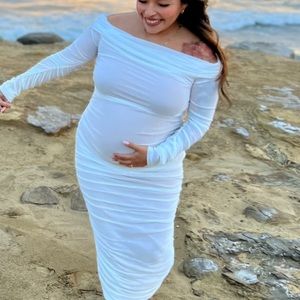 White long shein dress